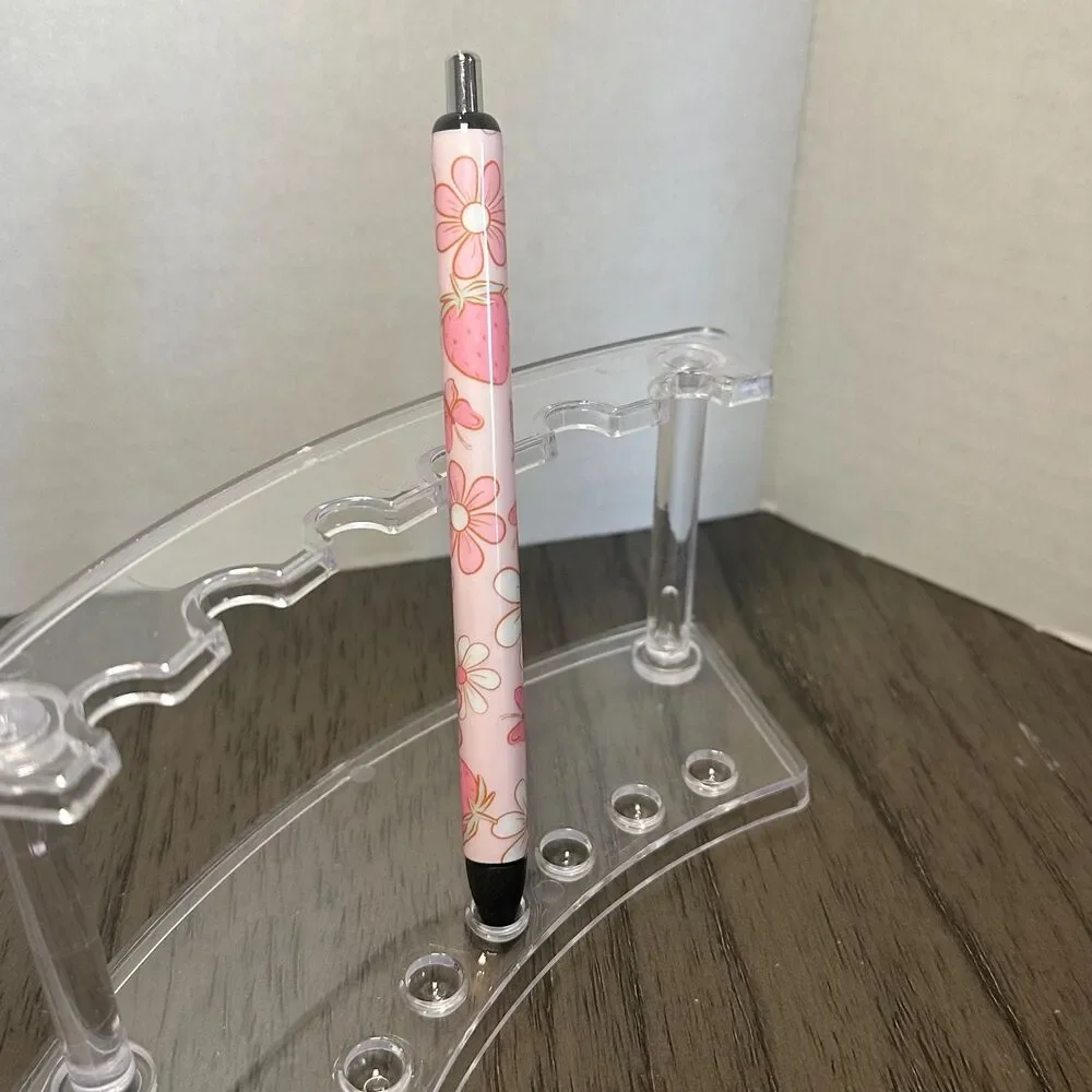 Pink mushroom flower hippie boho Inkjoy Personalized Pens, Refillable gel pens,